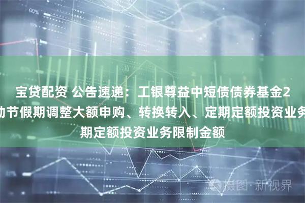 宝贷配资 公告速递：工银尊益中短债债券基金2025年劳动节假期调整大额申购、转换转入、定期定额投资业务限制金额