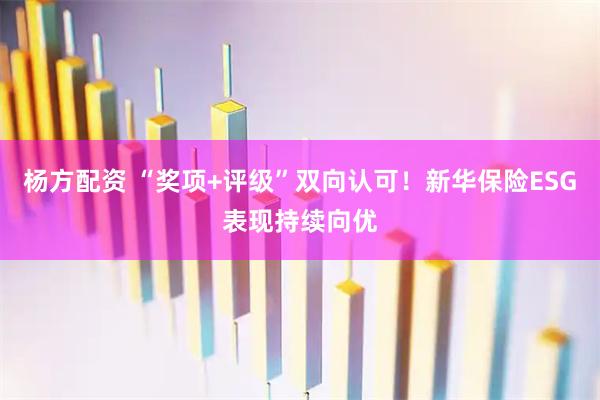 杨方配资 “奖项+评级”双向认可！新华保险ESG表现持续向优